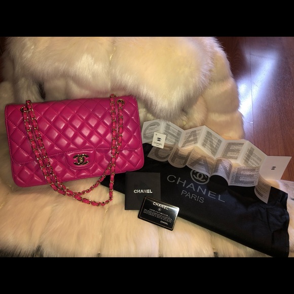 CHANEL Handbags - CHANEL Quilted Lambskin Leather Double Flap Bag